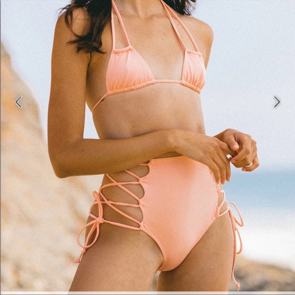We Are HAH bikini in peachy keen! Like new!